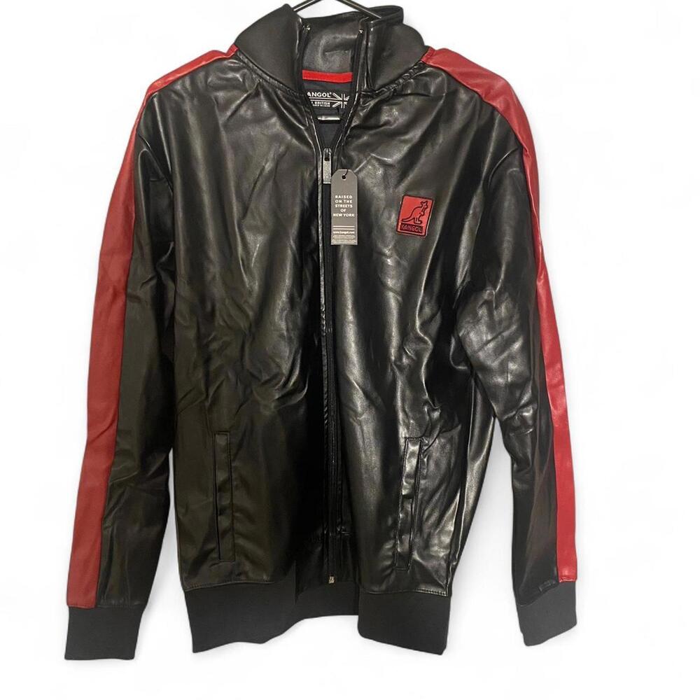 Kangol Black and Red Bomber Jacket